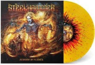 CHRIS BOHLTENDAHL'S STEELHAMMER Reborn In Flames SPLATTER LP