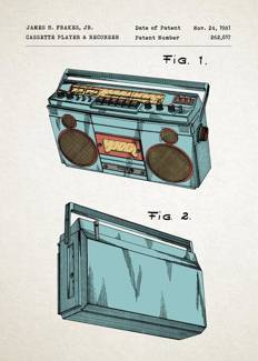 Magnetofon patent PLAKAT
