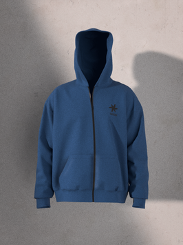 ZIP-UP HOODIE DIGGER BLUE