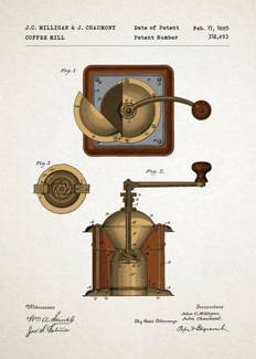 Młynek do kawy patent PLAKAT