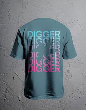 T-SHIRT DIGGER BACK BLUE