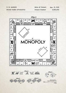 Monopoly gra patent PLAKAT