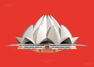 Lotus Temple PLAKAT