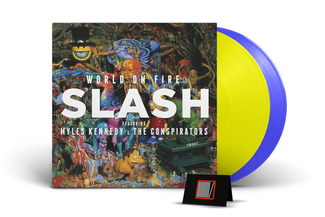 SLASH World On Fire  (BLUE & Yellow Vinyl) - Limited 2LP