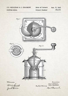 Młynek do kawy patent PLAKAT