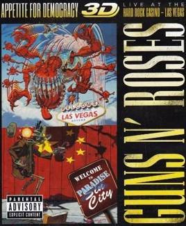 GUNS N' ROSES Appetite For Democracy 3d: Live At The Hard Rock Casino DVD BLU-RAY DISC